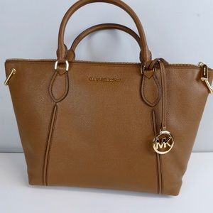 Michael Kors Sierra Pebbled Leather Satchel Purse